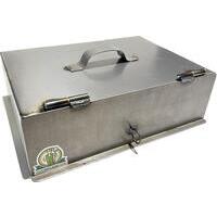 Coppo rettangolare con sportello 35x22,5 cm per camino per cottura alla brace in Ferro